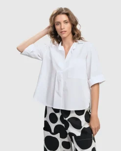 Urban Chloe A-Line Blouse, White