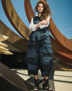 Urban Codex Barrel Pants, Navy