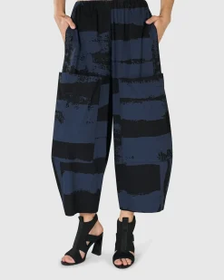 Urban Codex Barrel Pants, Navy