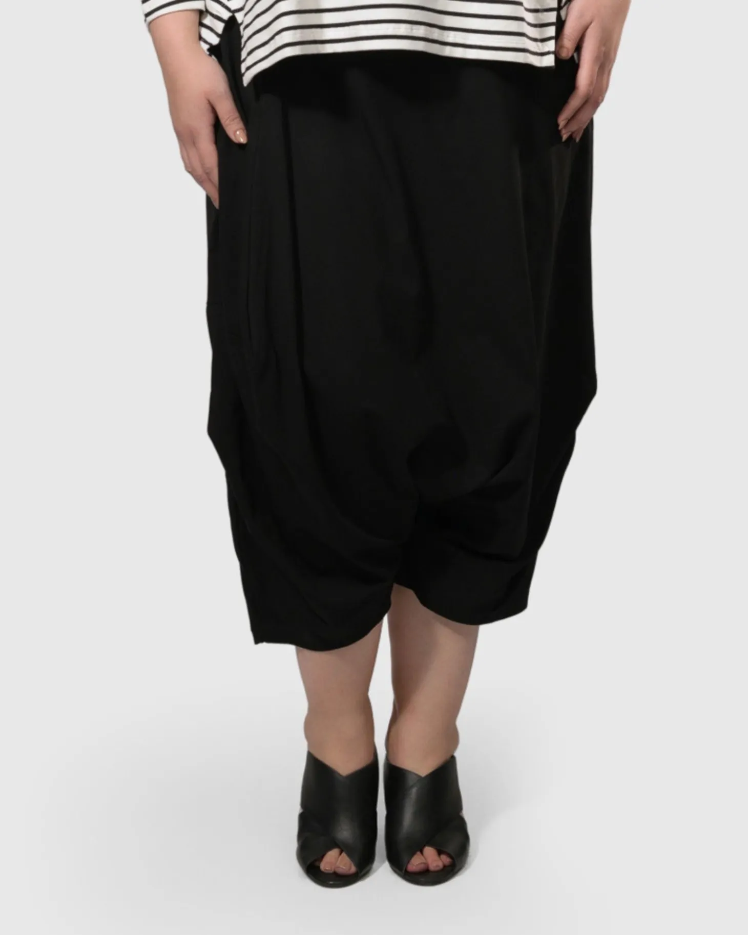 Urban Crop Harem Pants, Black