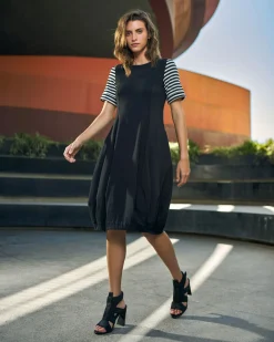 Urban Daytime Cocoon Dress, Stripes