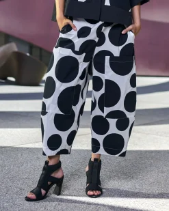 Urban Dot Barrel Pants, Mono