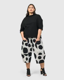 Urban Dot Barrel Pants, Mono
