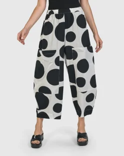 Urban Dot Barrel Pants, Mono