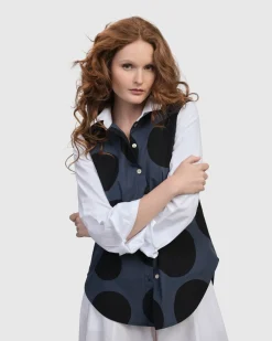 Urban Dots Button Down Shirt, Navy