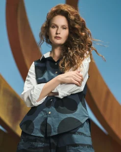 Urban Dots Button Down Shirt, Navy