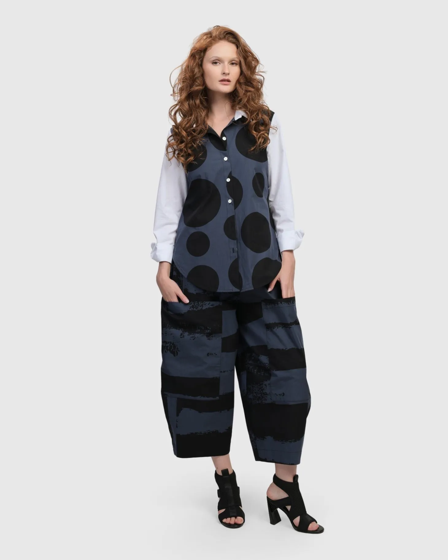 Urban Dots Button Down Shirt, Navy