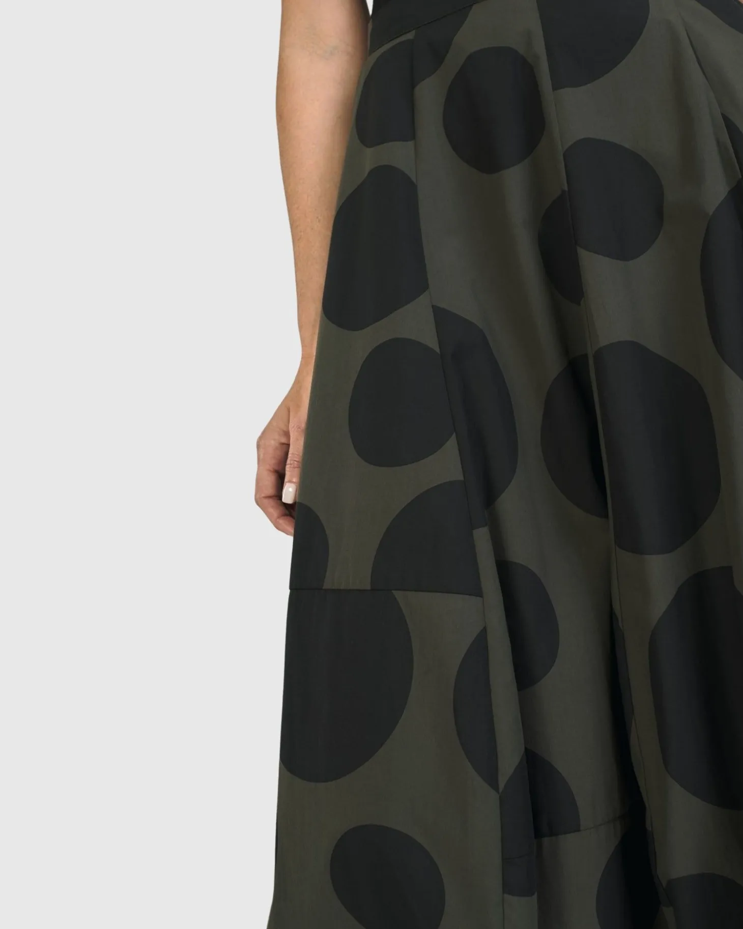 Urban Dots Lotus Balloon Skirt, Khaki