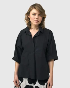 Urban Fran A-Line Blouse, Black