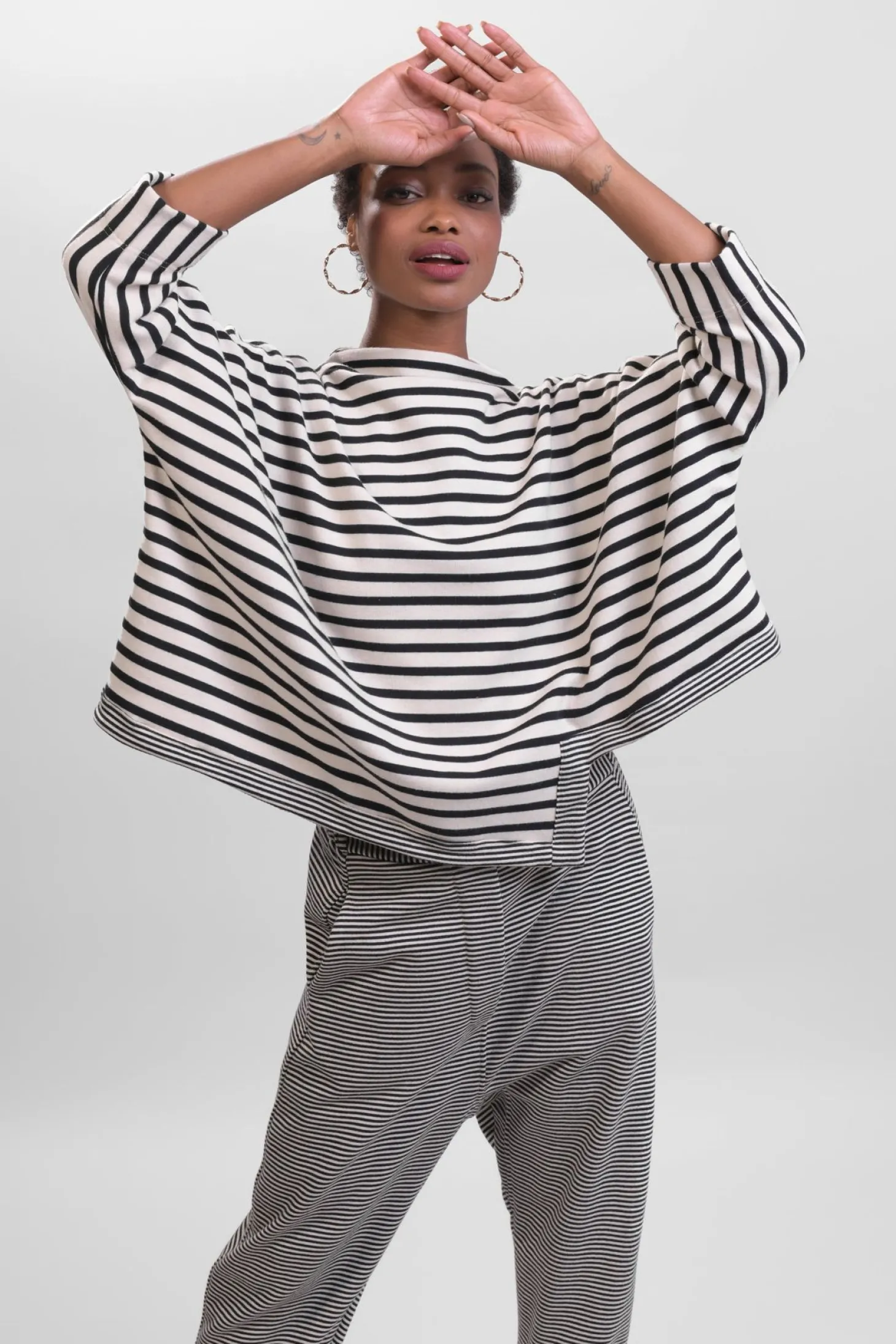 Urban French Terry Trousers, Stripe