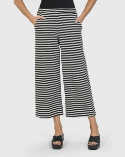 Urban Greenwich Striped Pants, Black