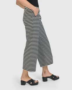 Urban Greenwich Striped Pants, Black