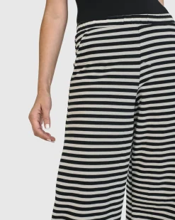 Urban Greenwich Striped Pants, Black