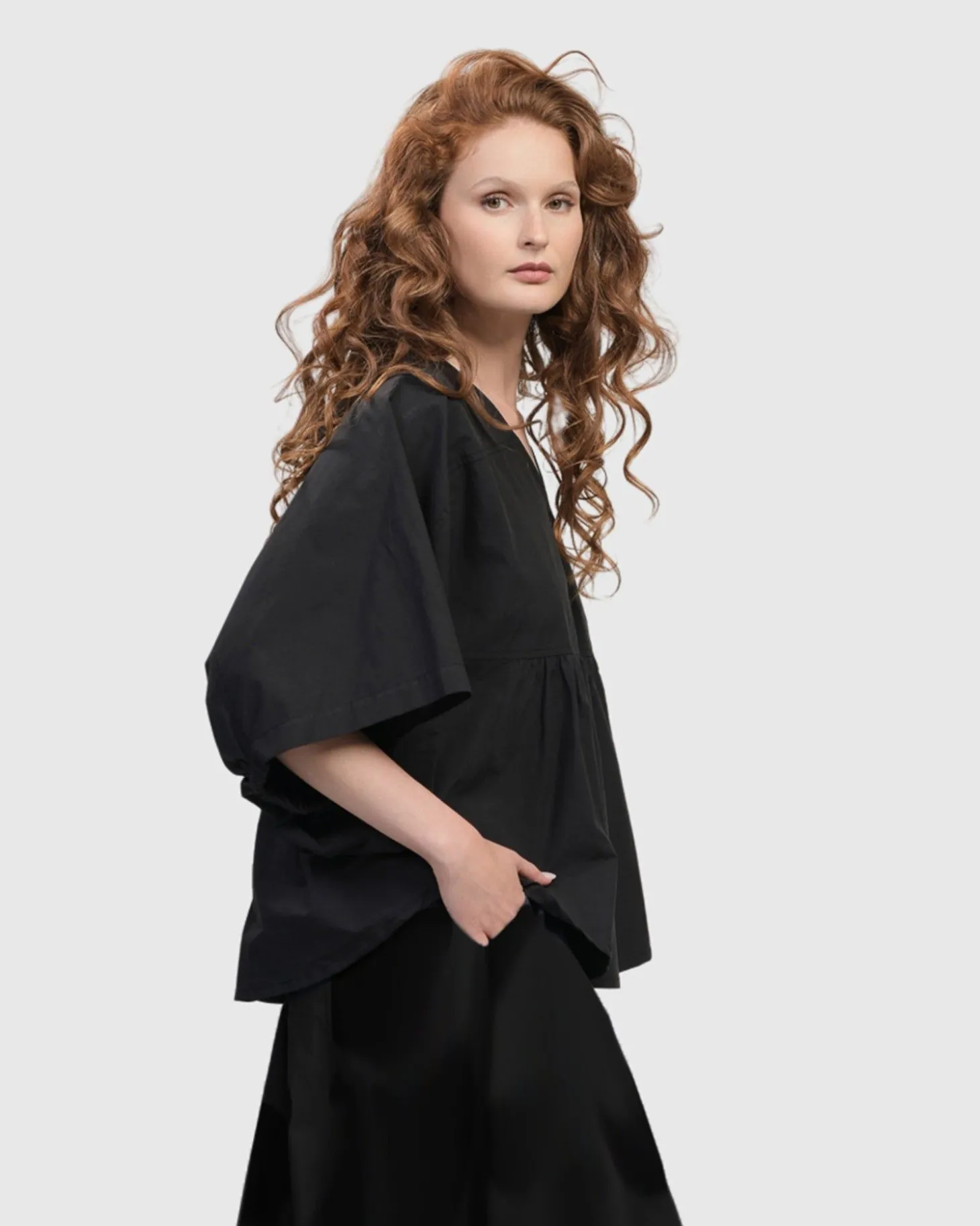 Urban It-Girl Butterfly Blouse, Black