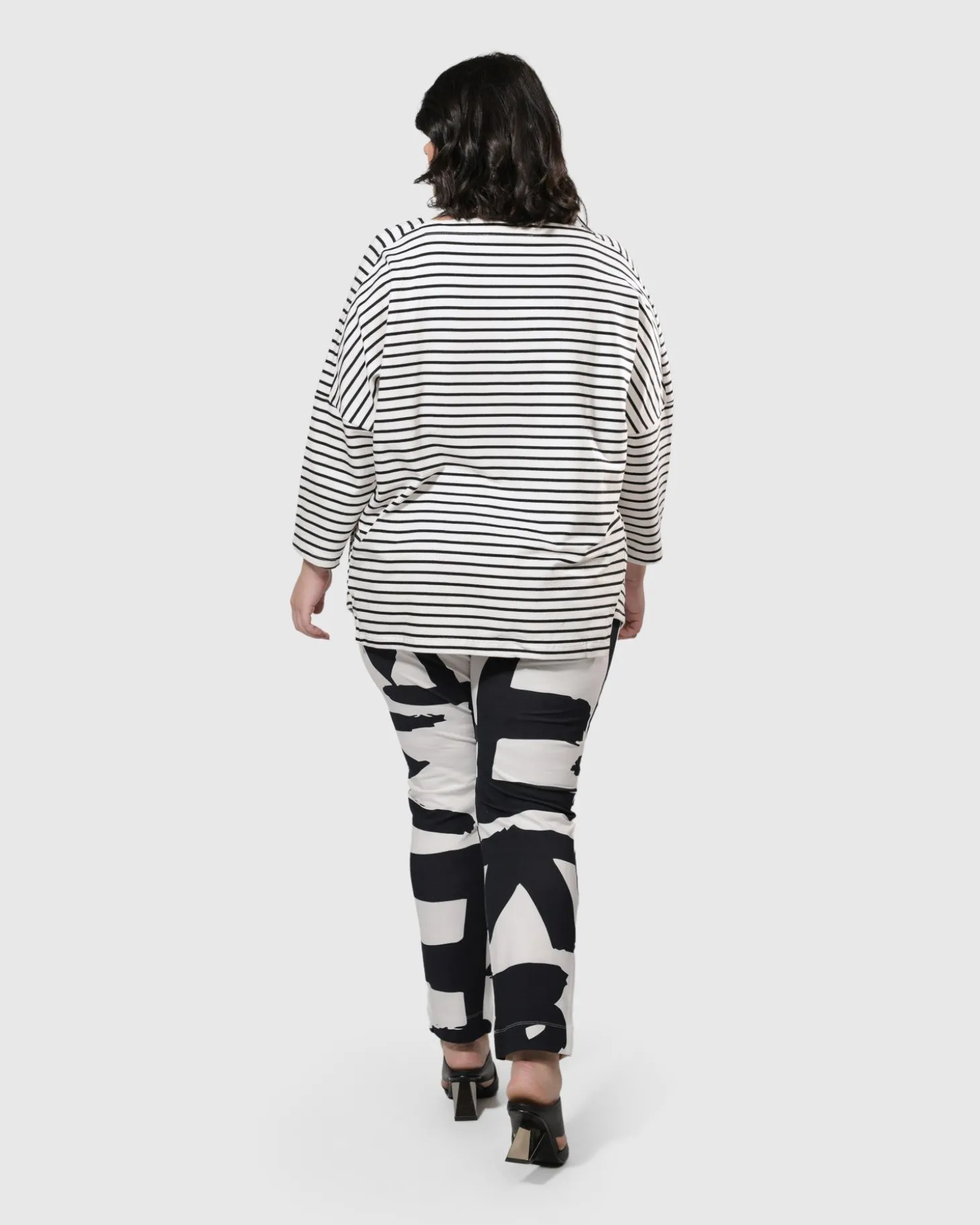 Urban Jagger Stripe Top, Black
