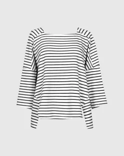 Urban Jagger Stripe Top, Black