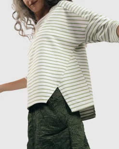 Urban Jagger Stripe Top, Green