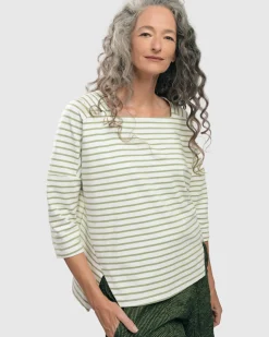 Urban Jagger Stripe Top, Green