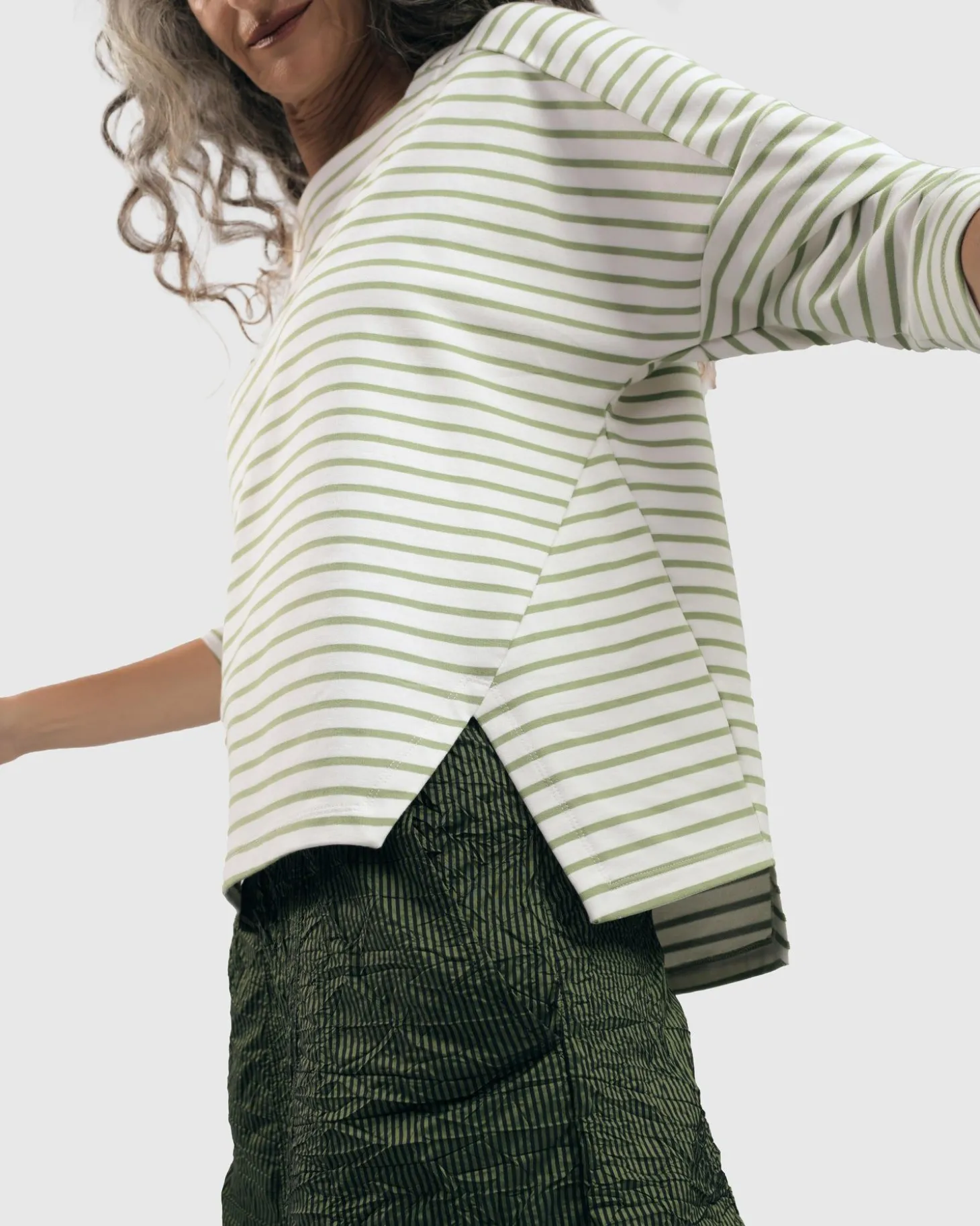 Urban Jagger Stripe Top, Green