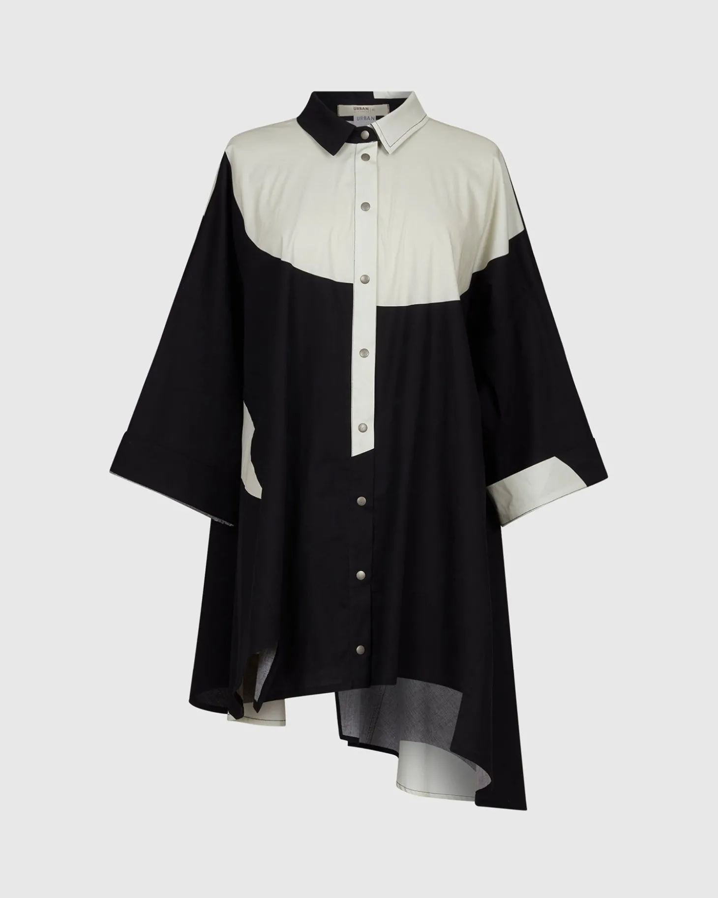 Urban Madison Tunic Shirt, Black/White