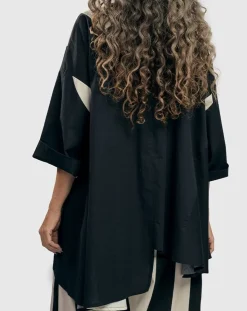 Urban Madison Tunic Shirt, Black/White