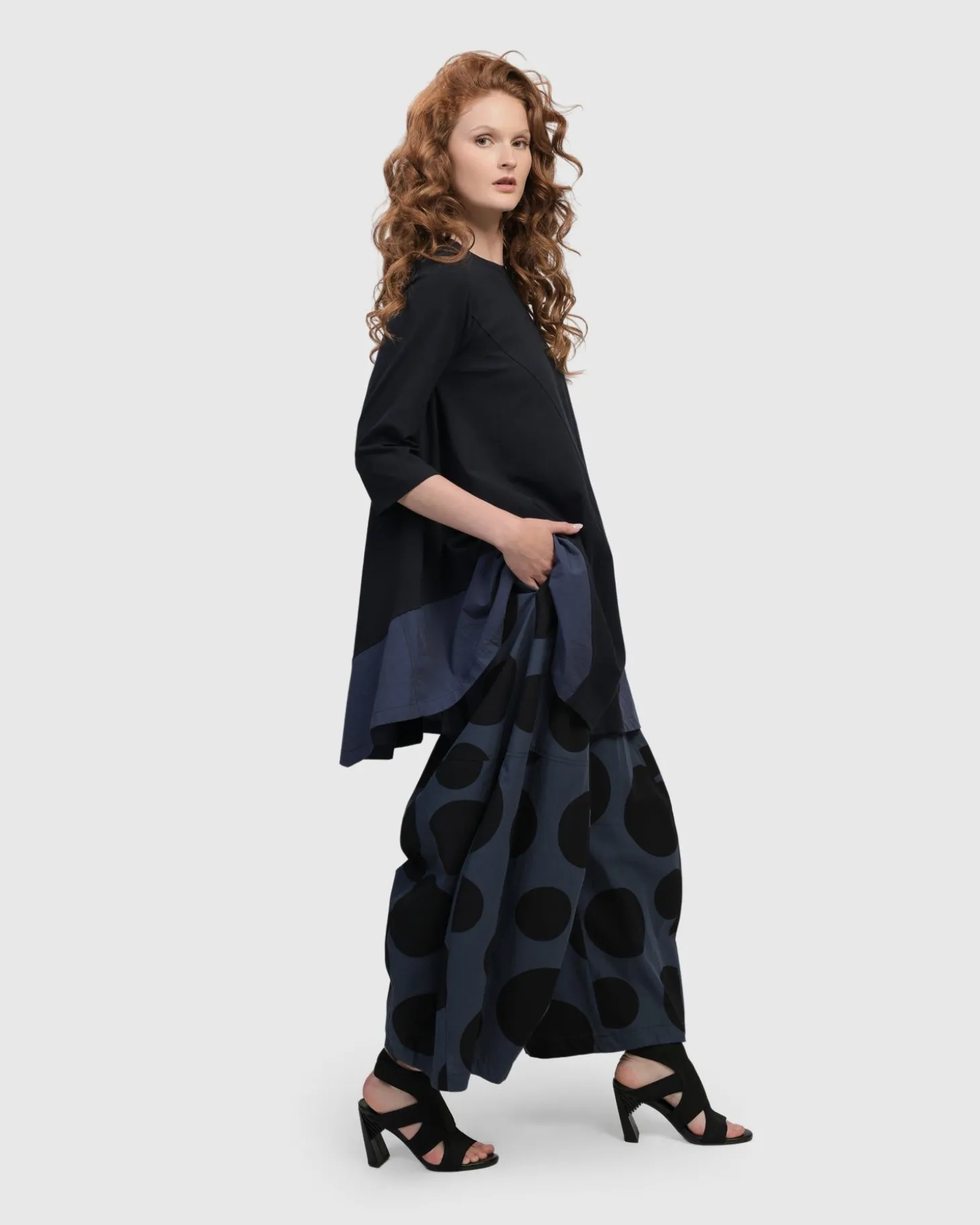 Urban Marvels Trapeze Top, Navy