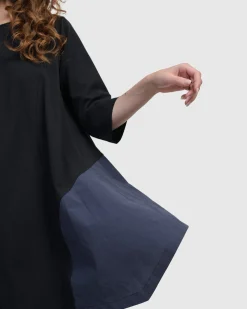 Urban Marvels Trapeze Top, Navy
