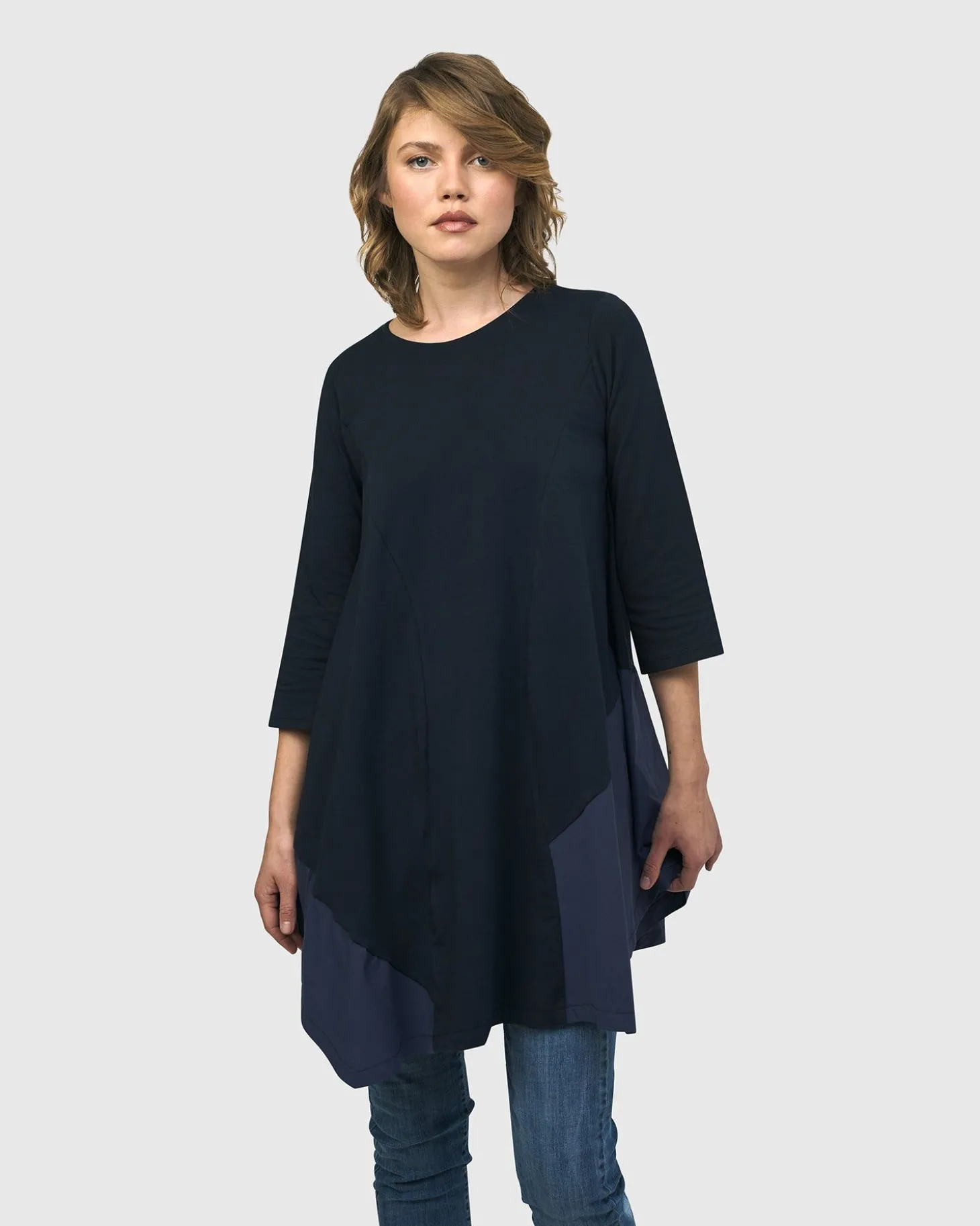 Urban Marvels Trapeze Top, Navy