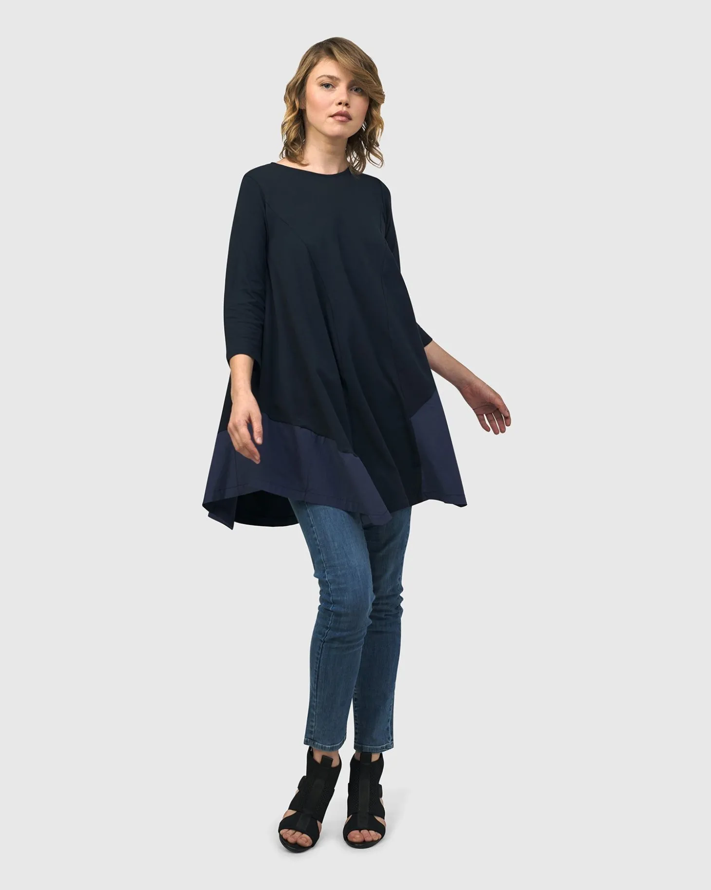 Urban Marvels Trapeze Top, Navy