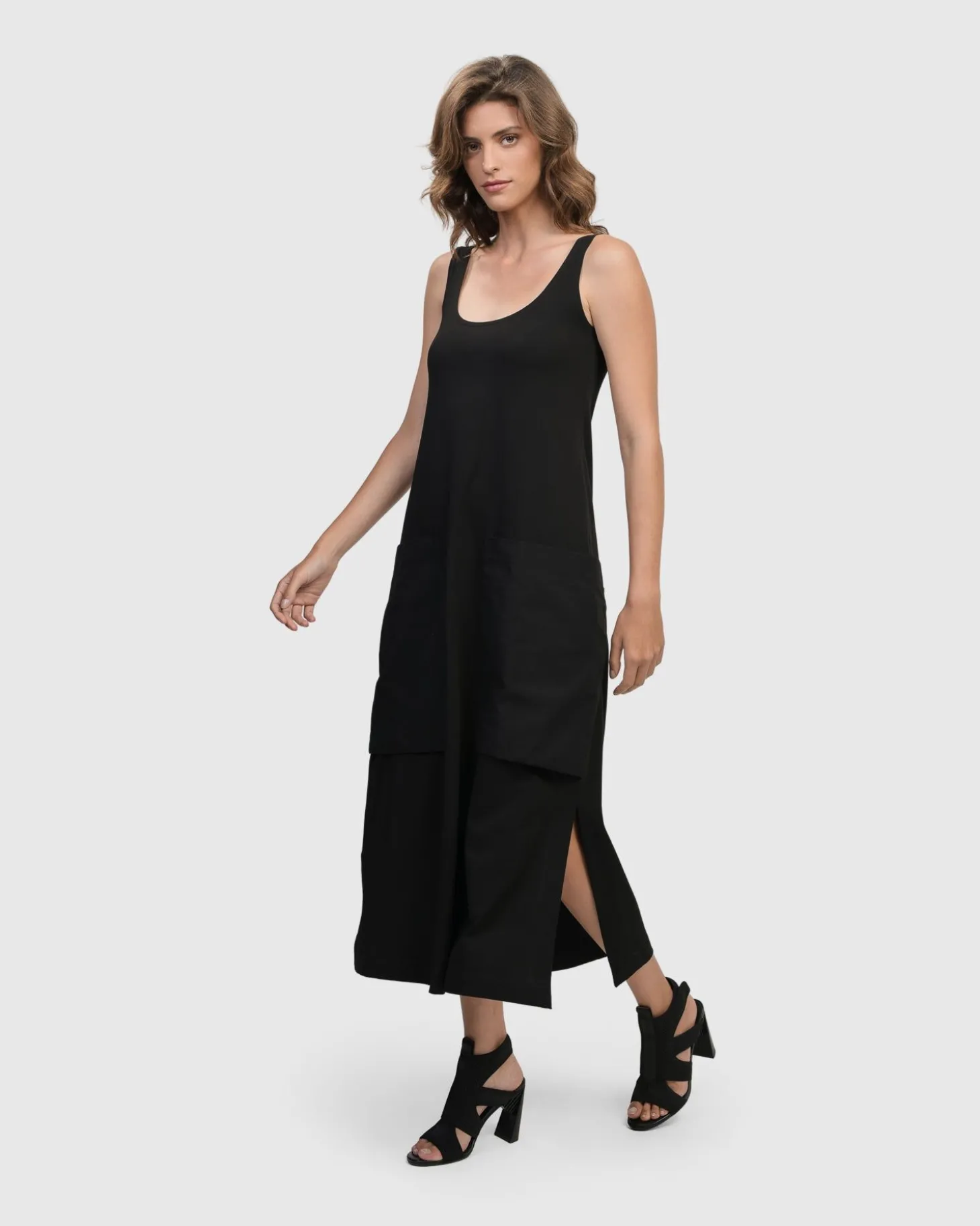 Urban Maxi Tank Dress, Black