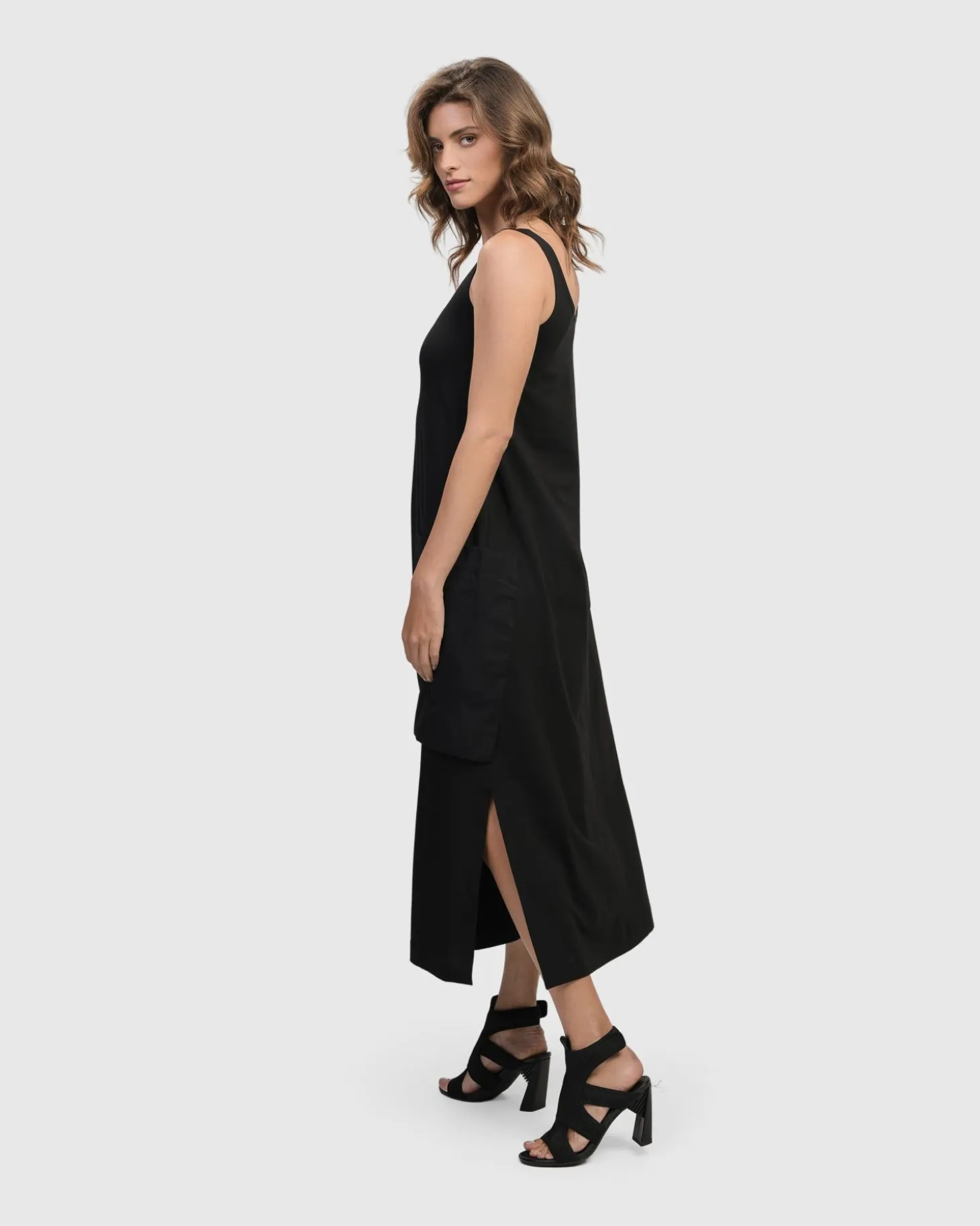 Urban Maxi Tank Dress, Black