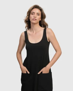 Urban Maxi Tank Dress, Black