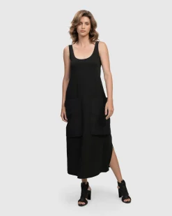 Urban Maxi Tank Dress, Black