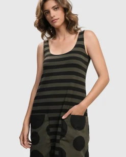 Urban Maxi Tank Dress, Khaki
