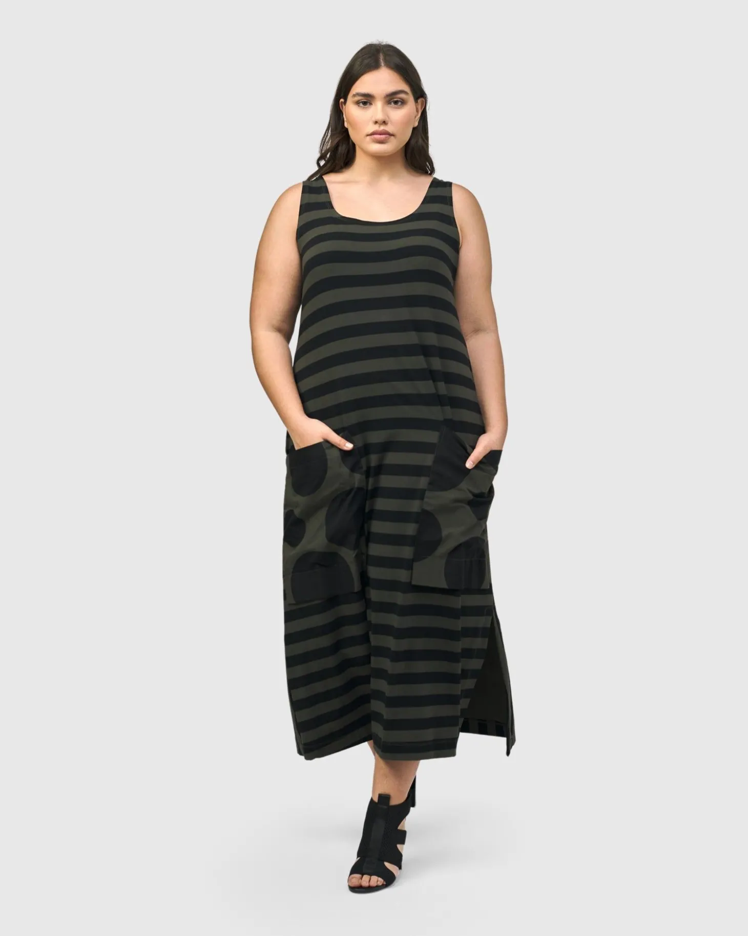 Urban Maxi Tank Dress, Khaki