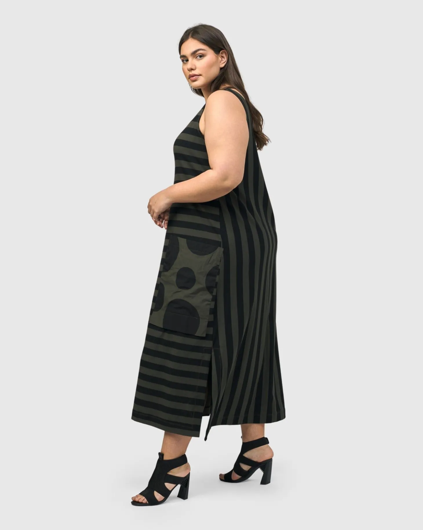 Urban Maxi Tank Dress, Khaki