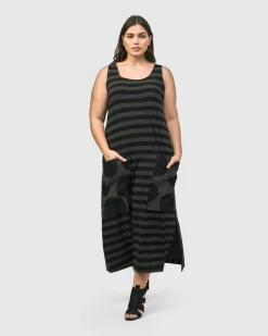 Urban Maxi Tank Dress, Khaki
