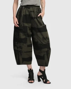 Urban Origami Barrel Pants, Khaki