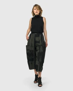 Urban Origami Barrel Pants, Khaki