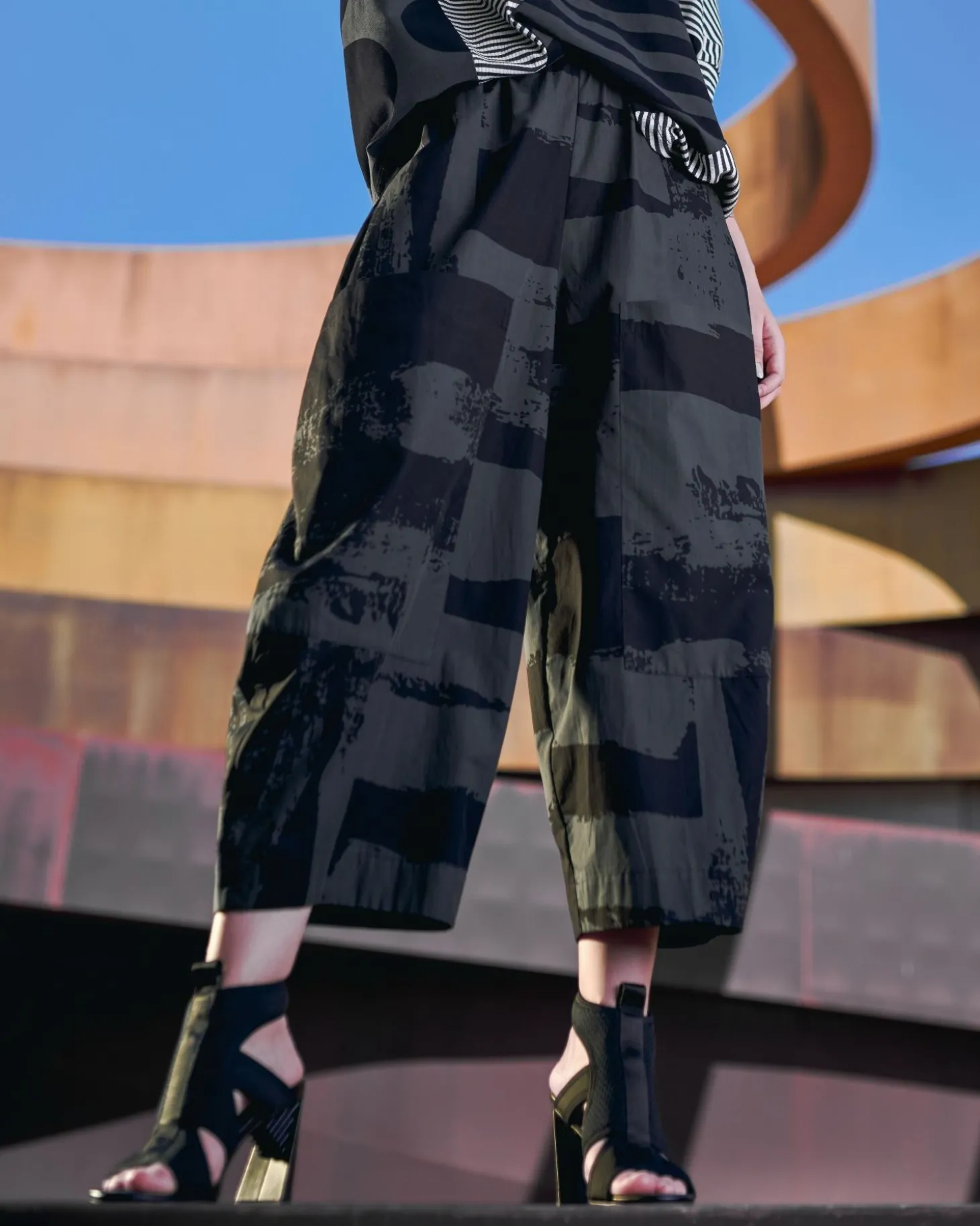 Urban Origami Barrel Pants, Khaki