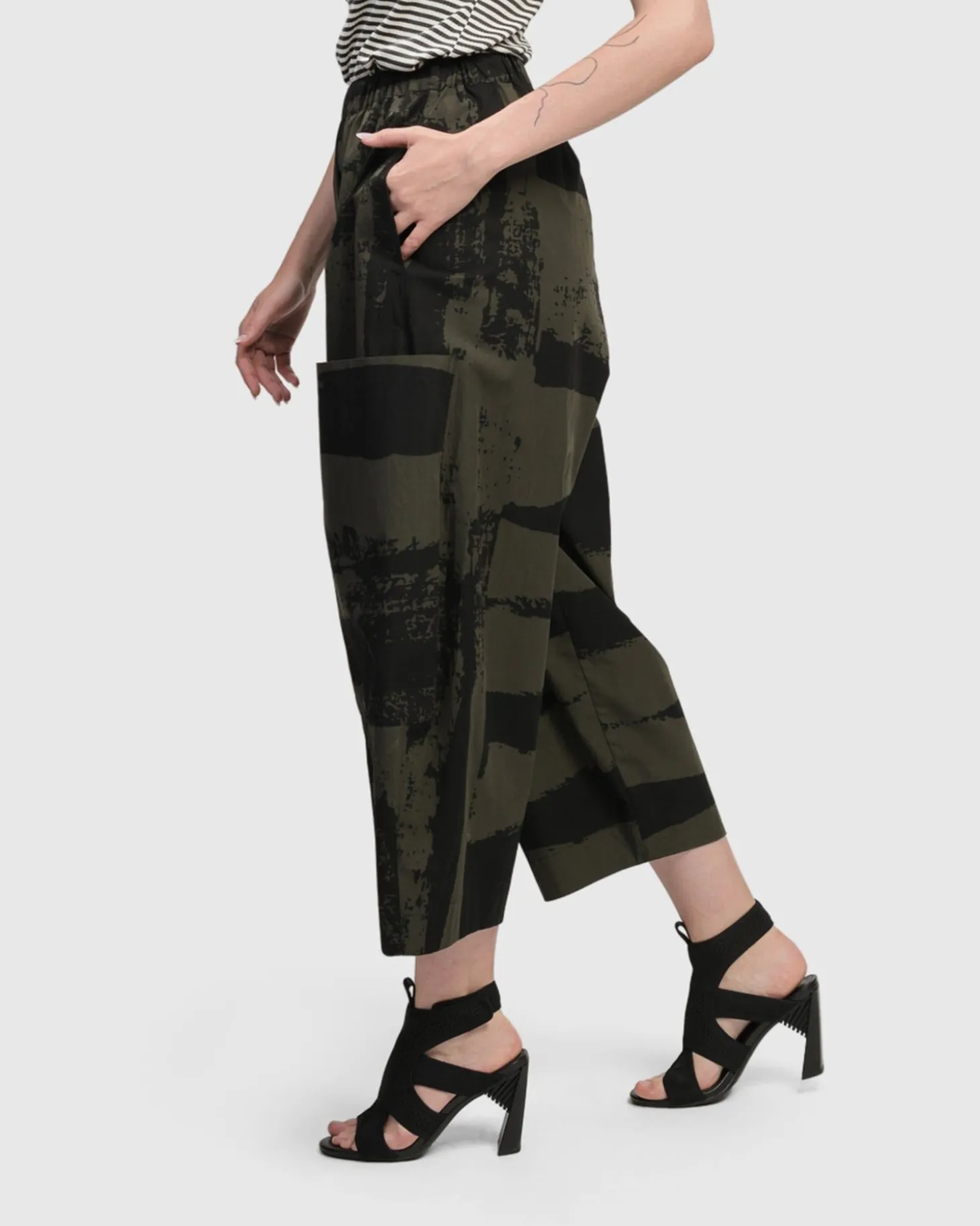 Urban Origami Barrel Pants, Khaki