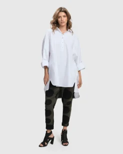 Urban Oversized Trapeze Shirt, White