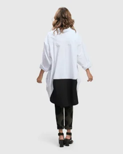 Urban Oversized Trapeze Shirt, White