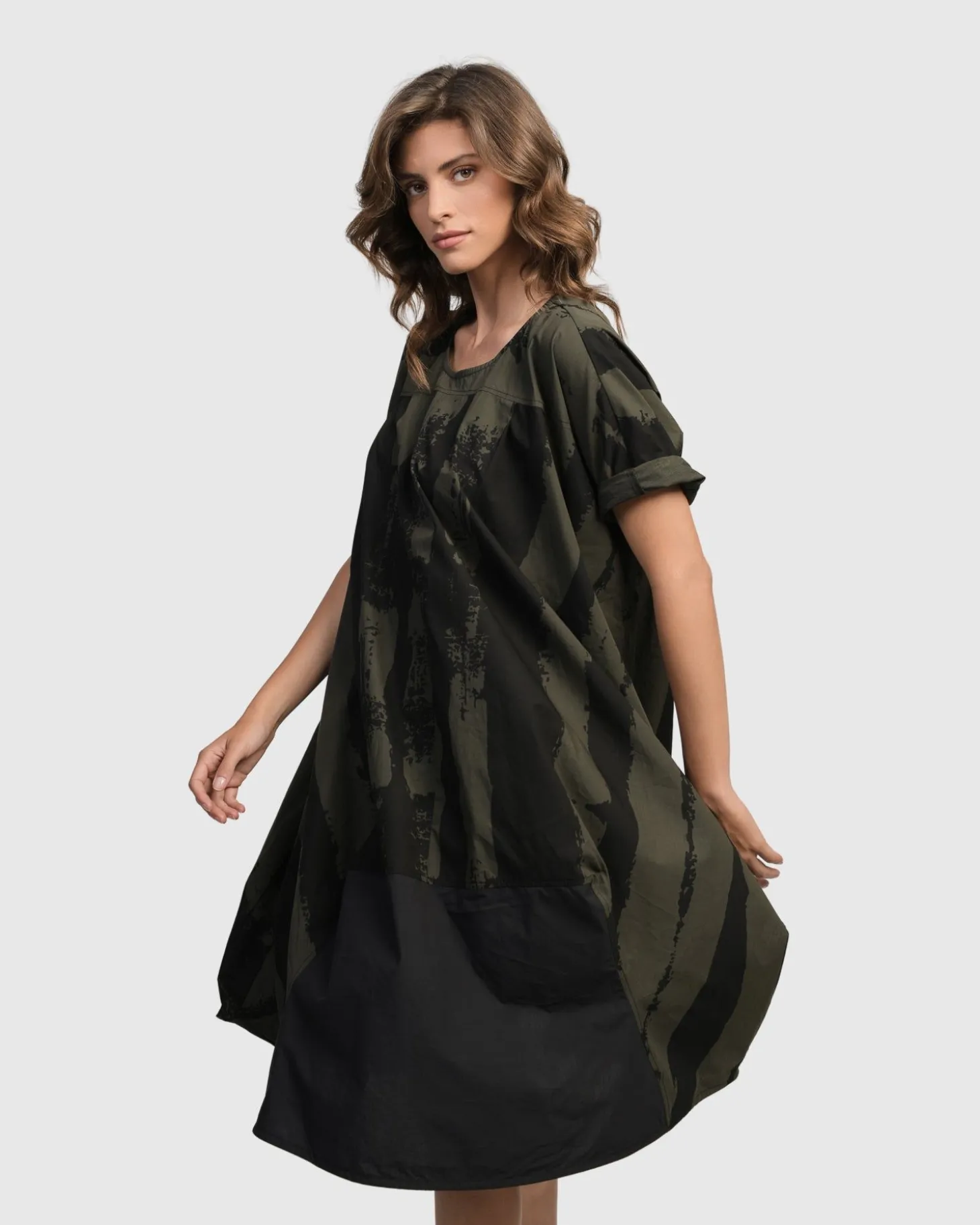 Urban Sake Muumuu Dress, Khaki