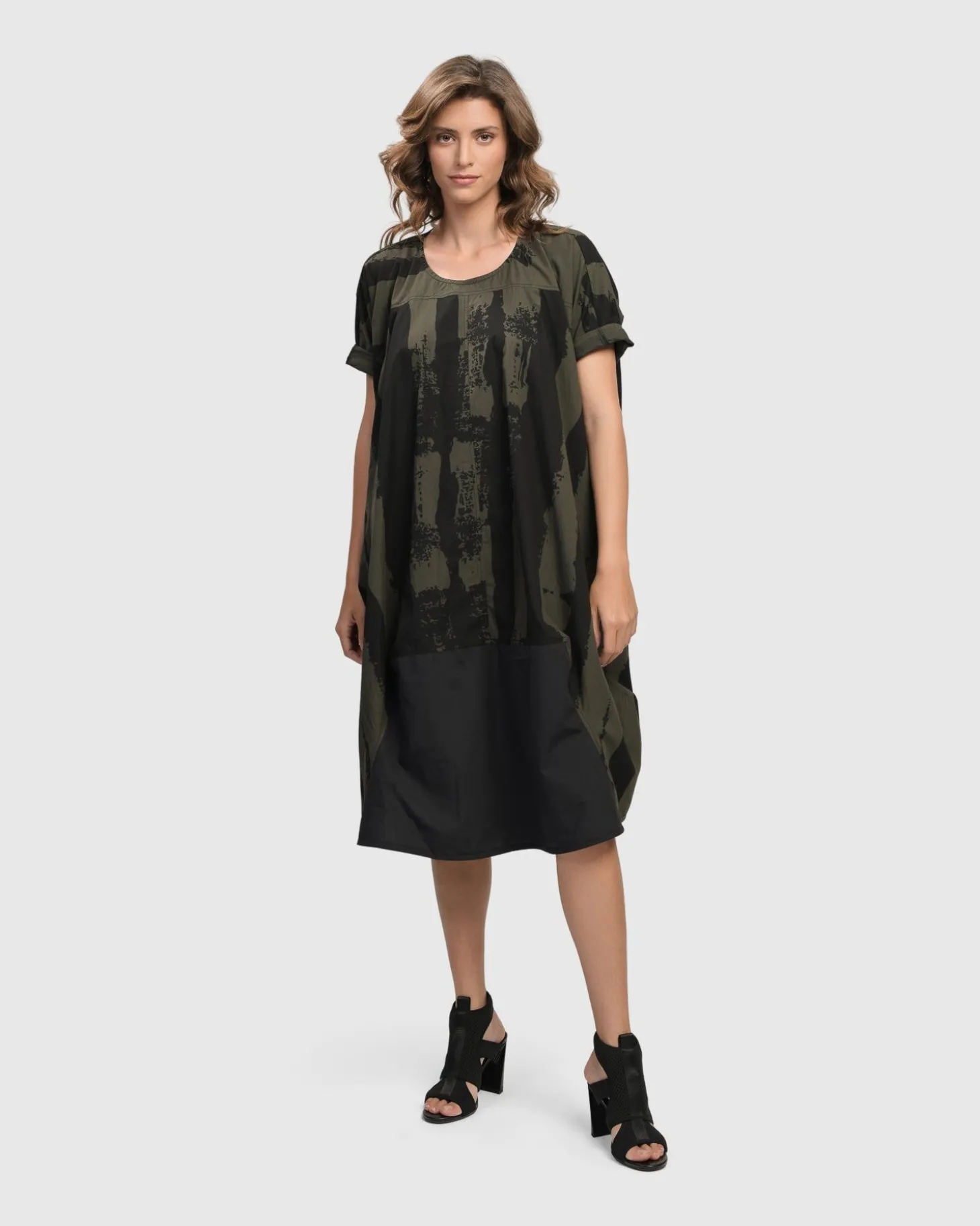 Urban Sake Muumuu Dress, Khaki