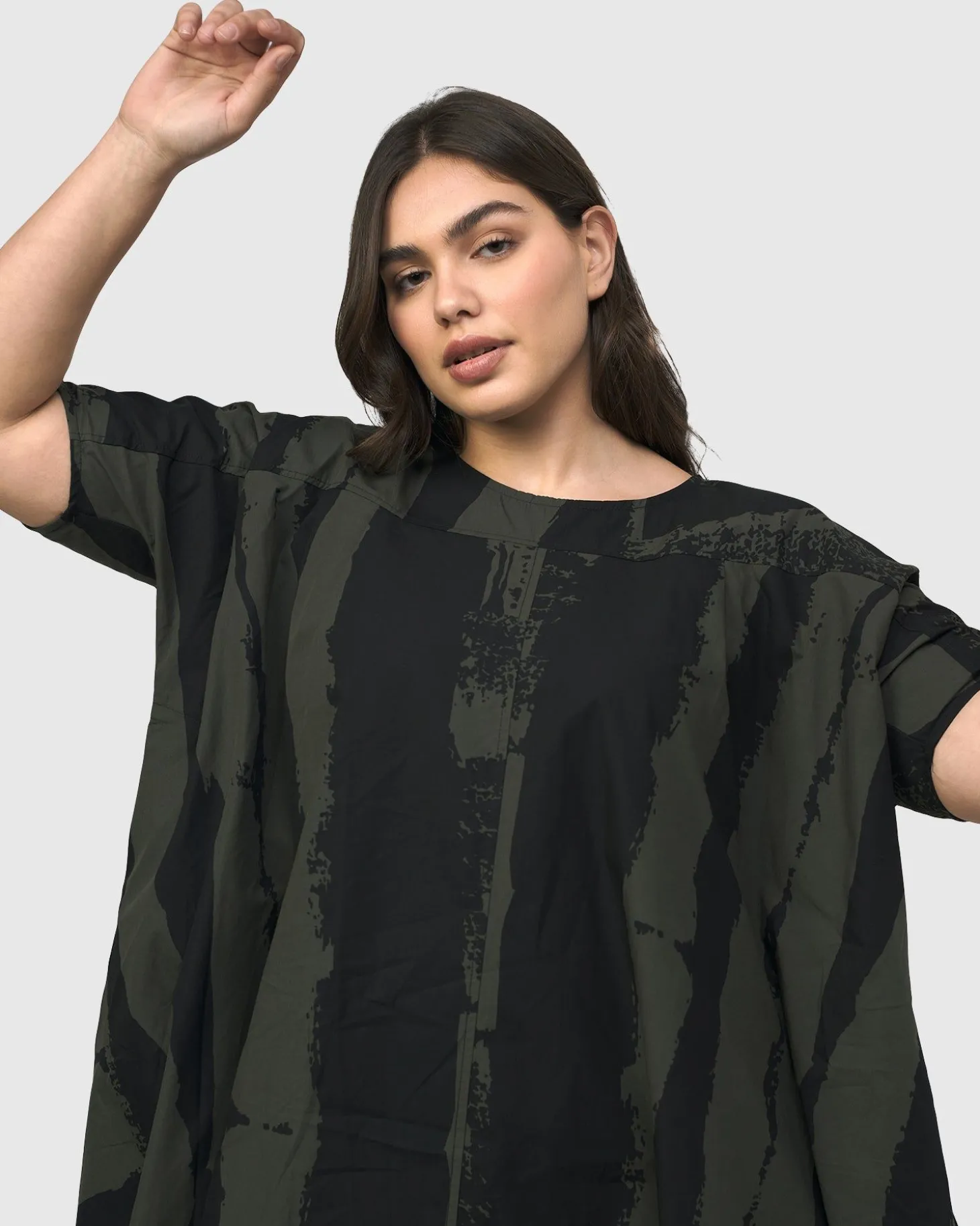 Urban Sake Muumuu Dress, Khaki