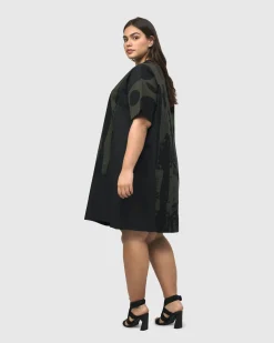 Urban Sapporo Shift Dress, Khaki