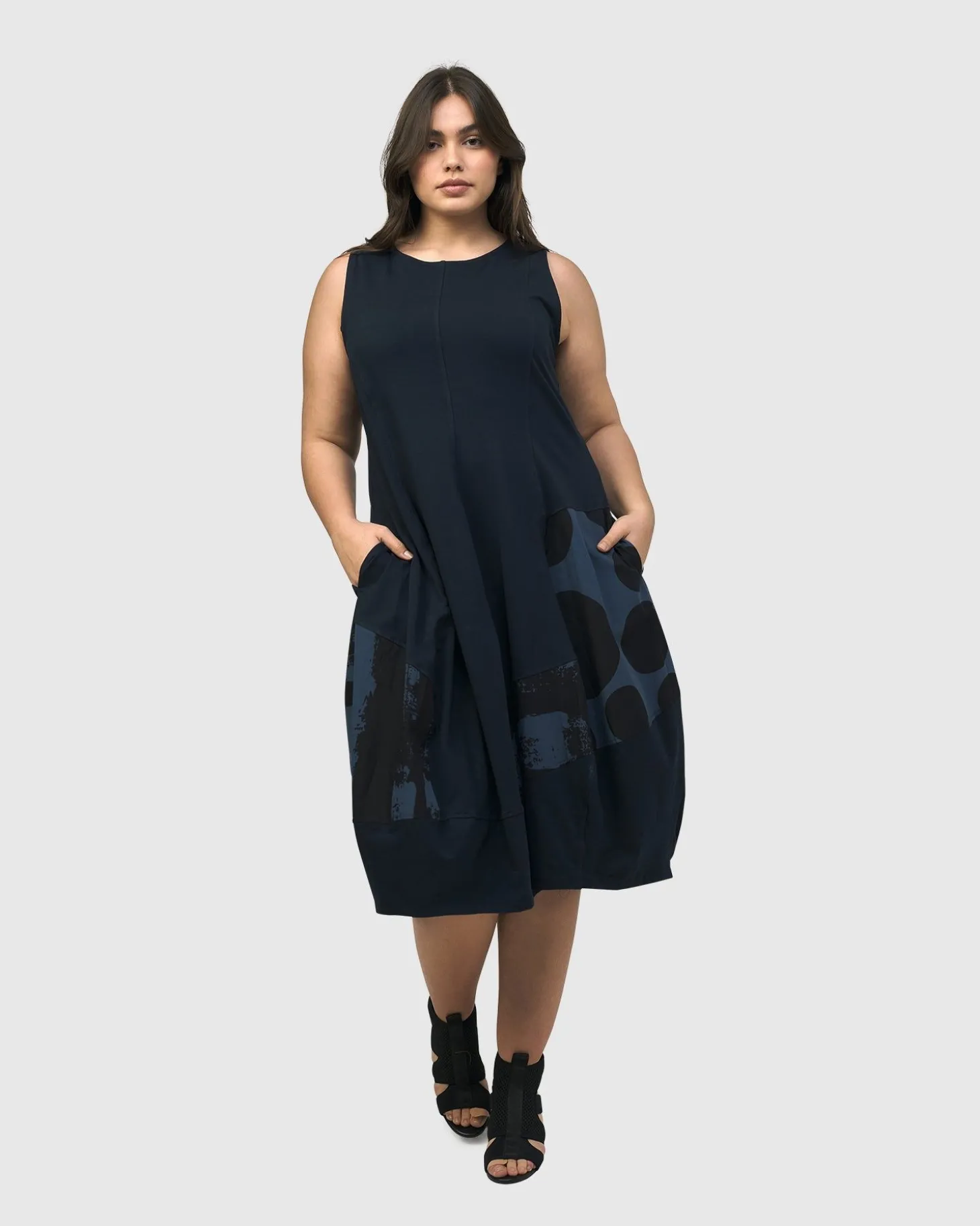 Urban Sleeveless Cocoon Dress, Navy
