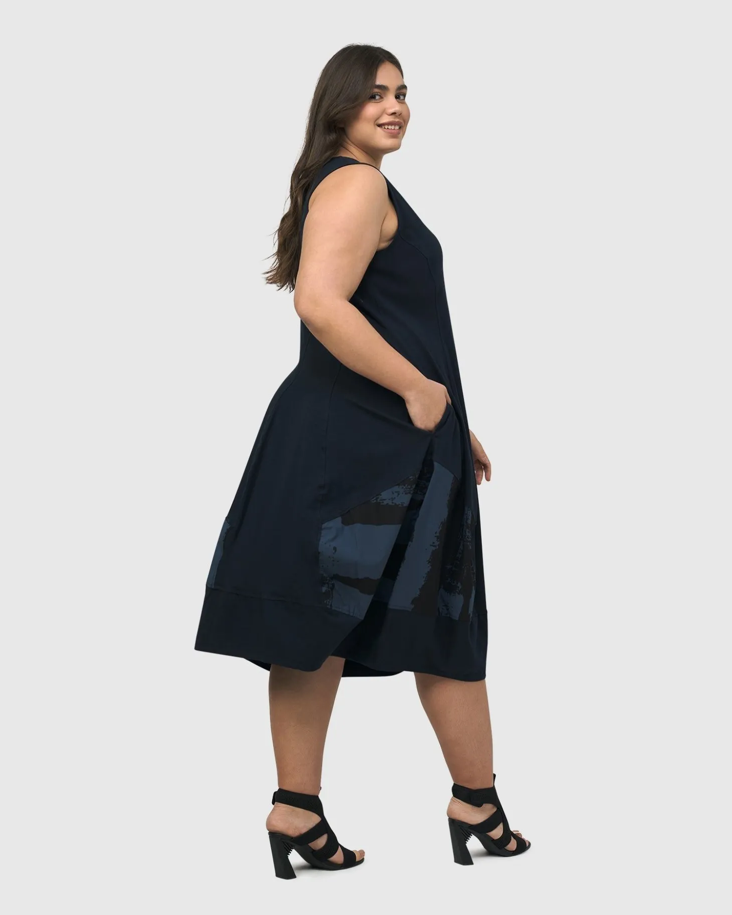 Urban Sleeveless Cocoon Dress, Navy