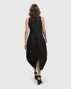 Urban Soho Sleeveless Cocoon Dress, Black